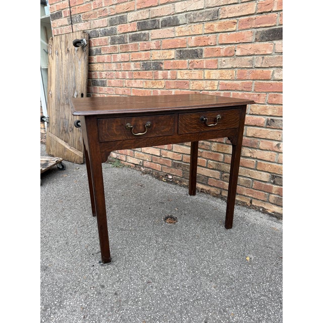19th Century English 2 Drawer Side Table For Sale - Image 9 of 10
