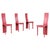 Red Leather Alice High Back Dining Chairs attributed to Giorgio Cattelan, Italy, 1980, Set of 4 For Sale - Image 12 of 12