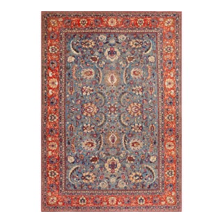 Nazmiyal Collection Antique Persian Tehran Silk and Wool Rug For Sale