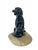 Metal Antique French Lead Painted Black Spaniel Dog Seated on a Rock For Sale - Image 7 of 12