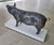 "Greedy pig" Fully functioning heavy metal freestanding safe/ freestanding statement. Meta-commenting capitalism. The pigs...