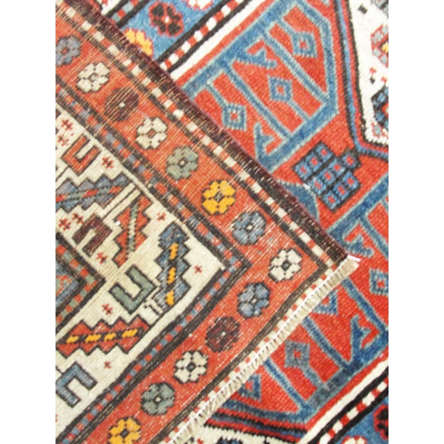 Antique Caucasian Kazak Kurdish Runner For Sale In Chicago - Image 6 of 8