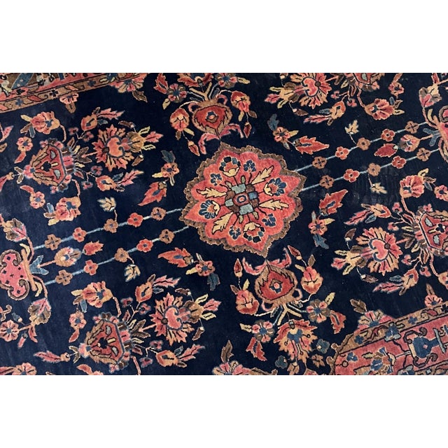 Antique Persian Sarouk Mahajiran Rug 3.2' X 5.1' (97cm X 155cm) 1900s For Sale In New York - Image 6 of 8