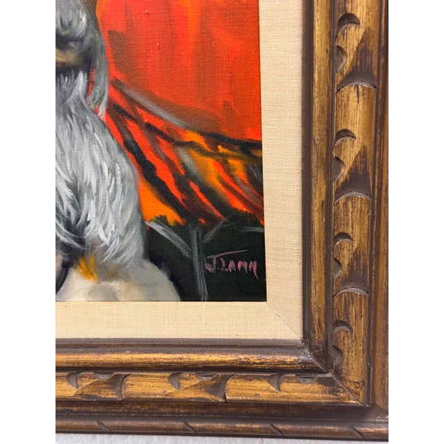 Textile J. Lamm Portrait Oil Painting, Framed For Sale - Image 7 of 12