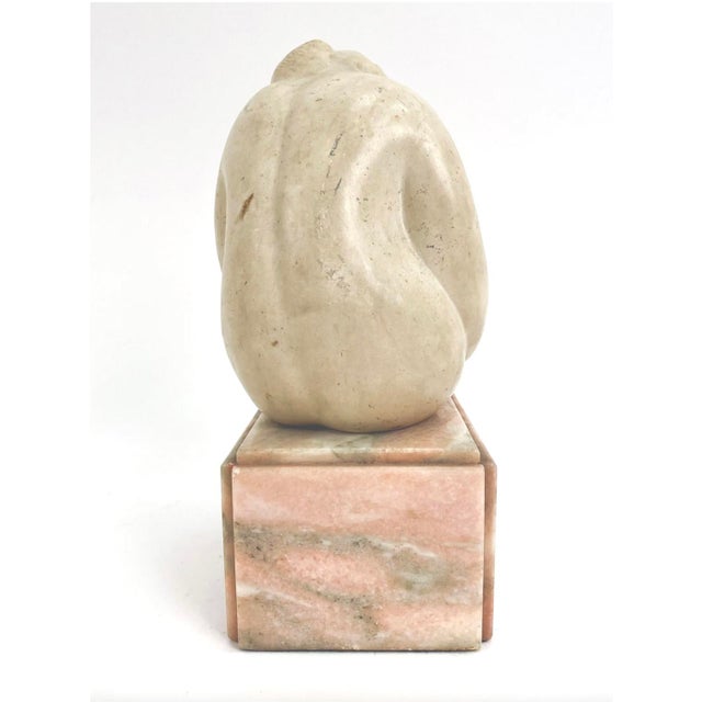 1930s Vintage Marble & Stone Sculpture of Female Figure For Sale - Image 4 of 5