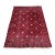 Hand-Knotted Crimson Red and Navy Blue Allover Geometric Wool Area Rug, 6'9" X 4'10" For Sale