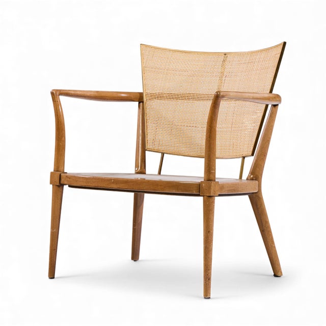 Bert England Mid Century Cane Back Lounge Chairs - Pair For Sale In Chicago - Image 6 of 12