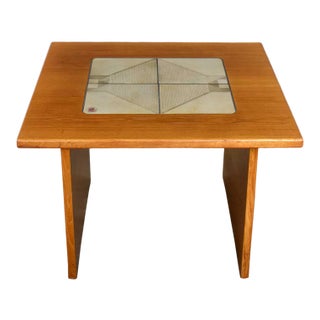 MCM Scandinavian Modern Side or End Table Teak With Tile Insert by Gangso Mobler For Sale