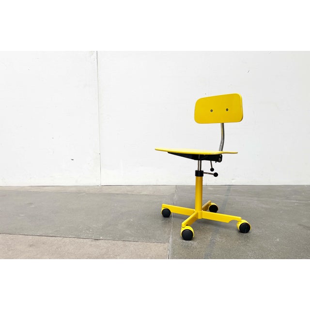 1960s Mid-Century Modern Yellow Danish Children's Swivel Chair by Jørgen Rasmussen for Kevi, 1960s For Sale - Image 5 of 18