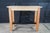 Late 20th Century Rustic Natural Pine Farmhouse Workbench Tall Desk Footrest Hall Table Console For Sale - Image 9 of 12