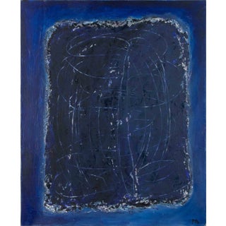Pierre Mantra, Abstract Composition, Oil Painting, 1970s For Sale