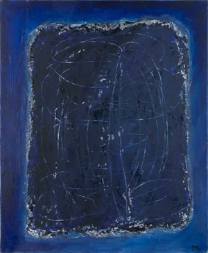 Pierre Mantra, Abstract Composition, Oil Painting, 1970s