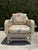 Henry Link Vintage Henry Link Distressed Painted Wicker Armchair For Sale - Image 4 of 12