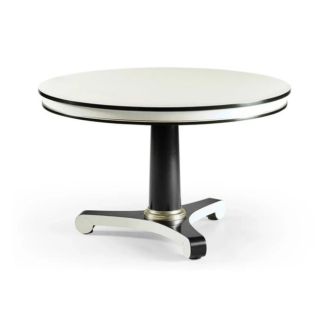 2020s Classic Black and White Dining Table For Sale - Image 5 of 5