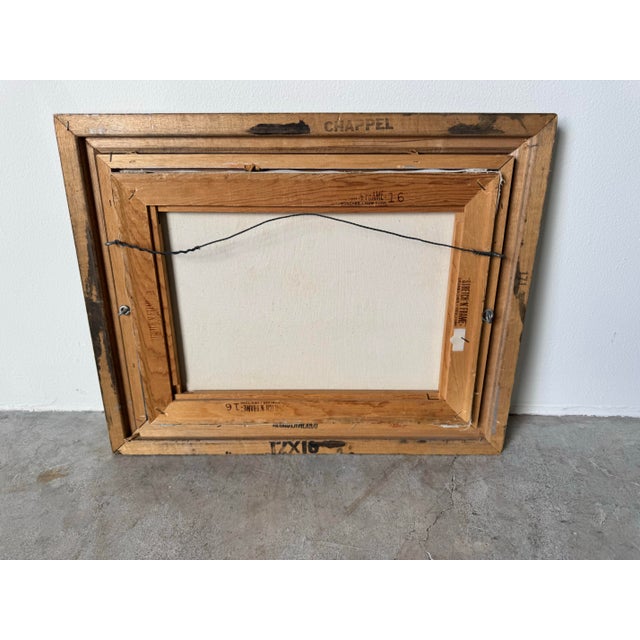 1980's Vintage v. Janousek Impressionist Winter Landscape Oil Painting, Framed For Sale - Image 10 of 10