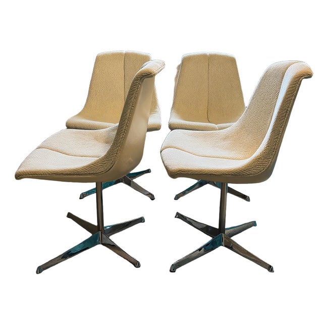 1960s Richard Schultz for Knoll Dining Chairs Mid Century Modern Space Age Set of 4 For Sale - Image 6 of 12