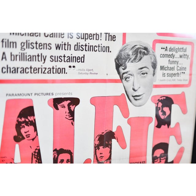 Vintage Framed US Alfie Film Poster, 1960s For Sale - Image 6 of 9