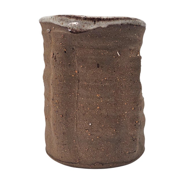 Ceramic Joseph Hysong California Studio Stoneware Vessel, Mid-Century Modern 6" For Sale - Image 7 of 9