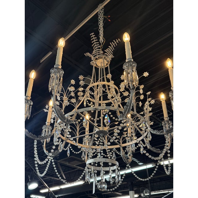 1960s 1960s Niermann Weeks Swedish Crystal Chandelier For Sale - Image 5 of 12