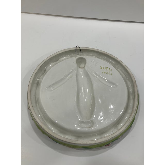 1950s Della Robbia Style Ceramic Medallion For Sale - Image 4 of 5