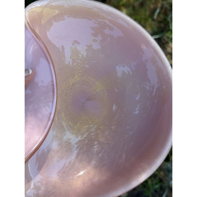 Vintage Mid-Century Murano Glass Centerpiece Bowl - Attributed to Alfredo Barbini For Sale - Image 11 of 12