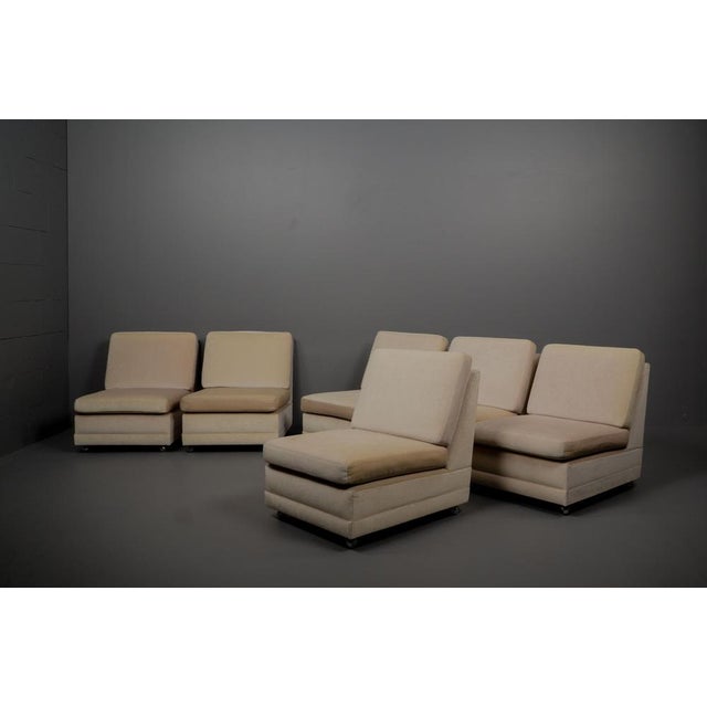 French Lounge Chair in Velvet from Airbone, 1970s For Sale - Image 11 of 18