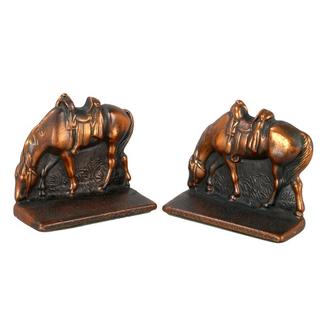 Vintage Verona Cast Iron Bronze Bookends Pair Chairish