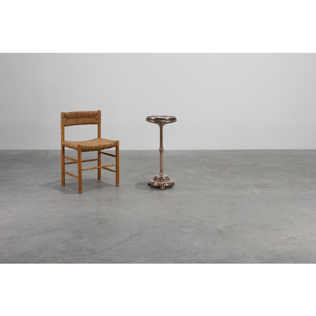 Art Deco Side Table in Red and Yellow Copper by Daalderop, 1890s For Sale - Image 6 of 12