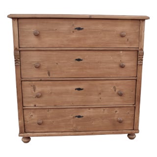 Pine Chest of Four Drawers, Hungary. For Sale