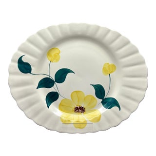 Vintage Blue Ridge Southern Potteries “Ridge Daisy Yellow Flower” Oval Platter For Sale