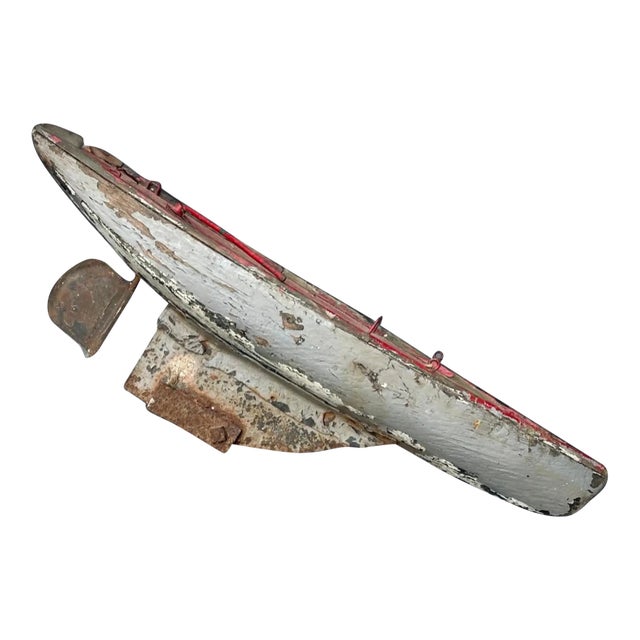 Authentic Antique Rustic Model Sailboat Good Quality Hand Made. Actual Pond Boat 1920 Nautical Decor For Sale