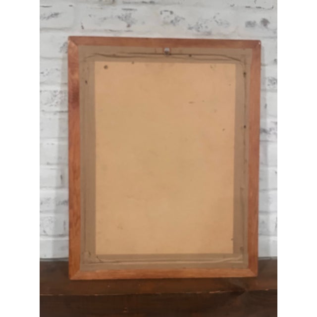 Mid-Century Modern Vintage Mediterranean Village Embossed Metal Relief Wall Art Wood Framed European Scene, Mid Century For Sale - Image 3 of 8