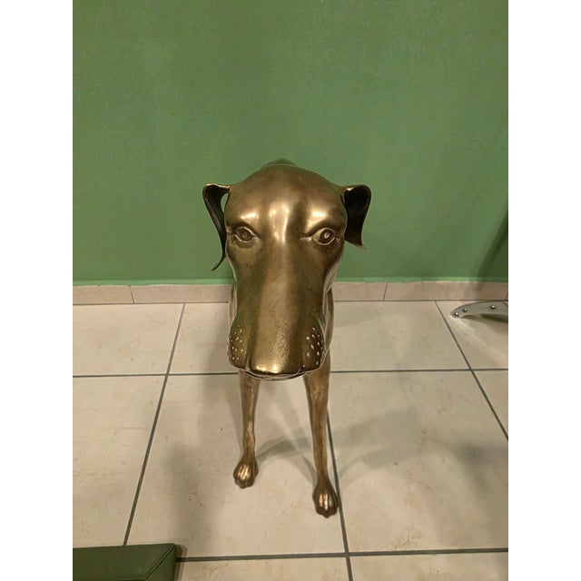 Brass Greyhound Sculpture, 1920s For Sale - Image 10 of 18