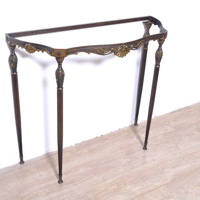 Bronze Console Table with Marble Top, Italy, 1950s For Sale - Image 17 of 18
