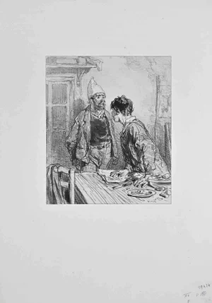 Paul Gavarni, And When You Took Lombardy!, 19th-Century, Lithograph