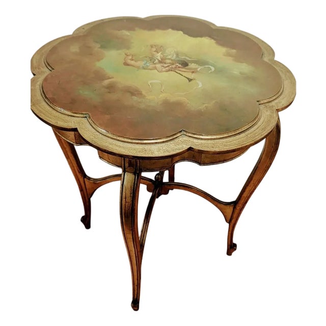 Antique French Louis XV Style Hand Painted Side Table For Sale