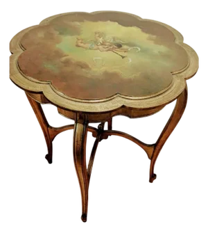 Antique French Louis XV Style Hand Painted Side Table