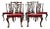 18th Century Chippendale Style Red Leather Chairs - Set of 6 For Sale