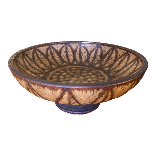 Raul Coronel Studio Footed Bowl Signed Raul '68 For Sale