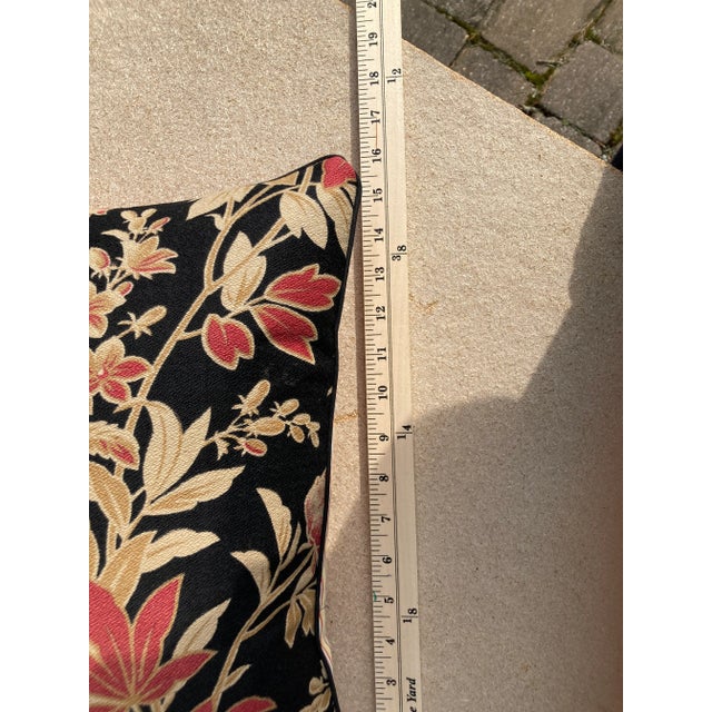 Late 19th Century Antique French Floral Fabric Pillow For Sale - Image 5 of 7