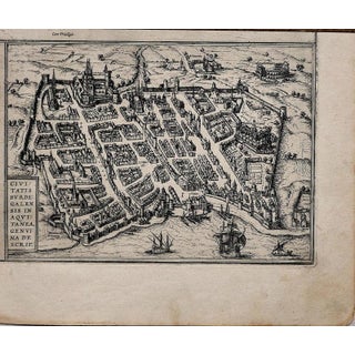 Map of Burdegalen - Original Etching by George Braun - 1575 ca. 1575 ca. For Sale