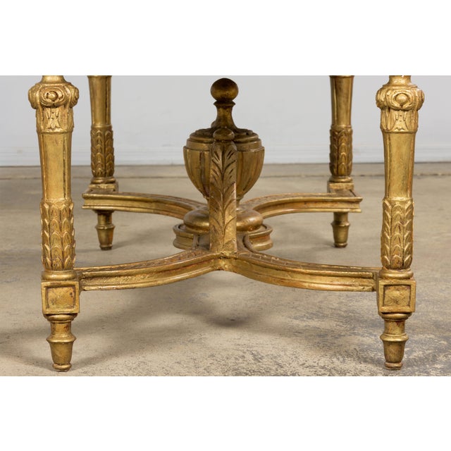 Mid 19th Century French Napoleon III Giltwood Coffee Table With Rouge Marble Top, Provence For Sale - Image 16 of 18