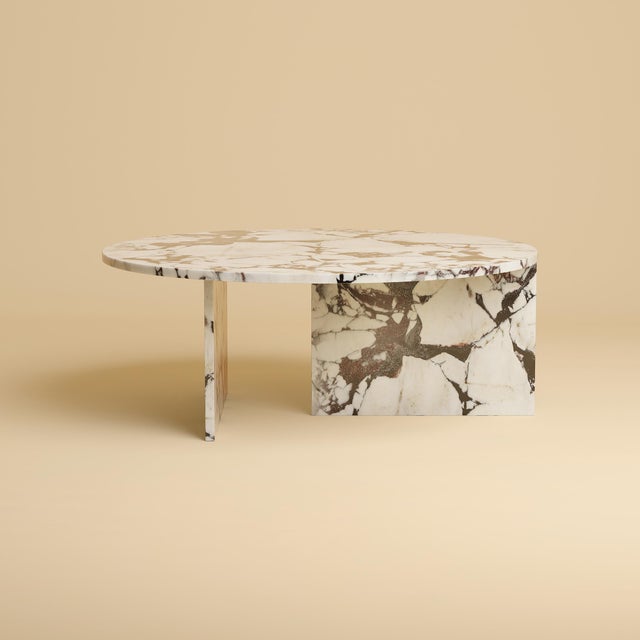 Not Yet Made - Made To Order Round Coffee Table in Calacatta Viola Marble by Lebanto For Sale - Image 5 of 5