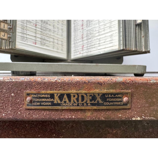 Remington Rand/Kardex Industrial Steel Work Table, C. 1930 For Sale - Image 13 of 14