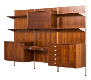 Mid-Century Modern Italian Wall Unit by George Coslin for 3V Arredamenti, 1960s
