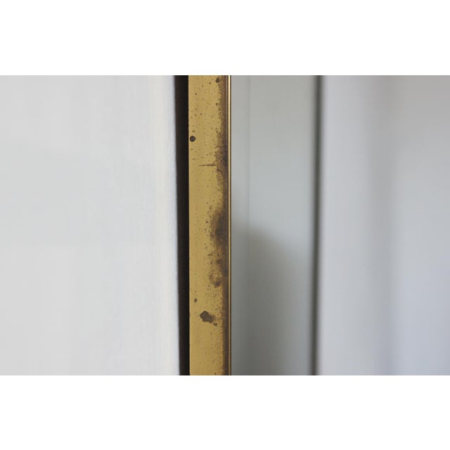 1950s Large Mid-Century Modern Wall Mirror with Brass Crown from Münchner Zierspiegel For Sale - Image 5 of 6