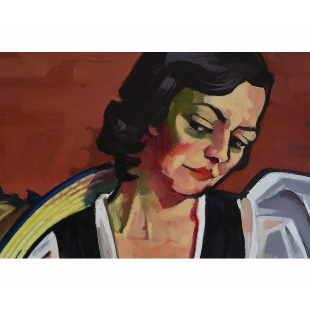 1960s Josef Lacina (1899-1975) Original Oil Painting Market Woman Vienna Signed For Sale In Washington DC - Image 6 of 9