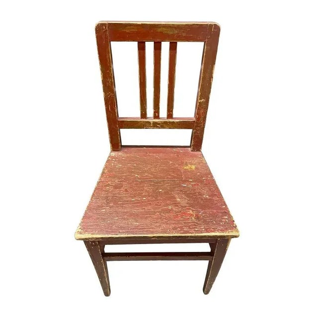 Antique French Pine Side Chairs- A Set of 4 For Sale - Image 4 of 13