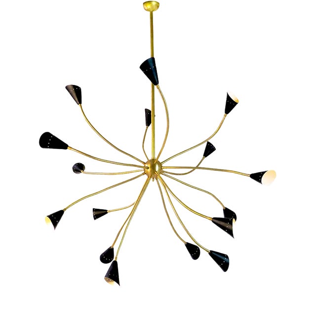 Mid-Century Sputnik Chandelier with Flexible Arms For Sale