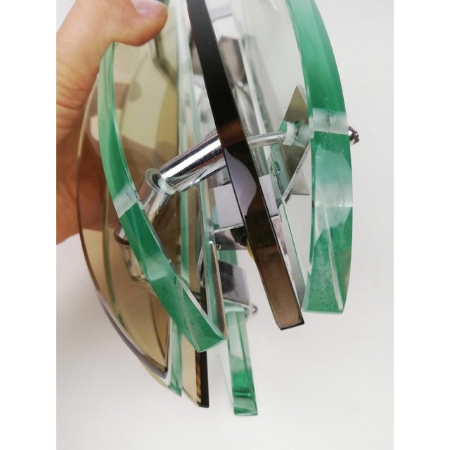 Wall Sconces in Colored Glass and Chrome from Veca, Italy, 1970s, Set of 2 For Sale - Image 12 of 18